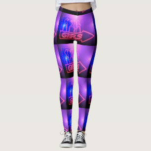 Leggings Rótulo de Chicas rosados neón Thunder_Cove