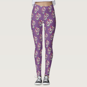 Leggings Rótulo Om, Personalizado de Meditación