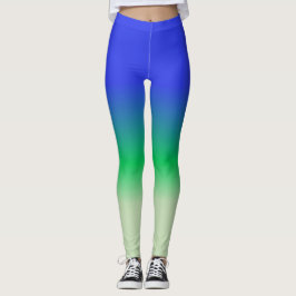 Leggings Royal Blue Emerage Green Ombre