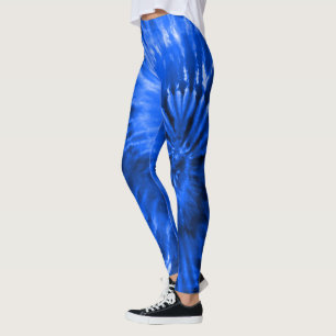 Leggings Royal Blue Psychedelst Starburst Tie Dye