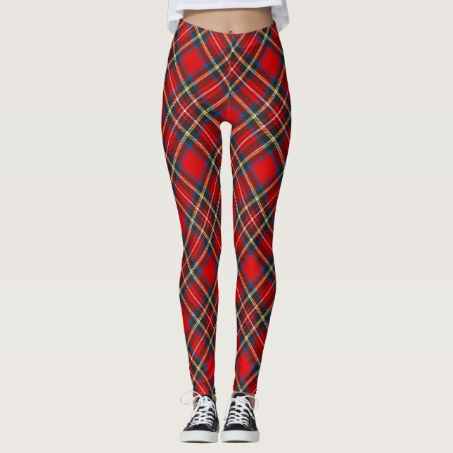 Leggings Royal Stewart Tartan Plaid Argyle Pattern (Anverso)