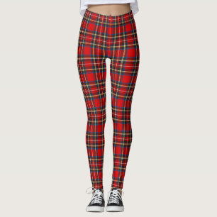 Leggings Royal Stewart Tartan Plaid Scottish Pattern