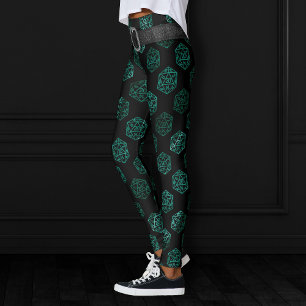 Leggings RPG Dice   Esmeralda Fantasía Tabletop Retro Gamer