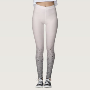 Leggings Rubor Rosa Brillante Brillo Purpurina