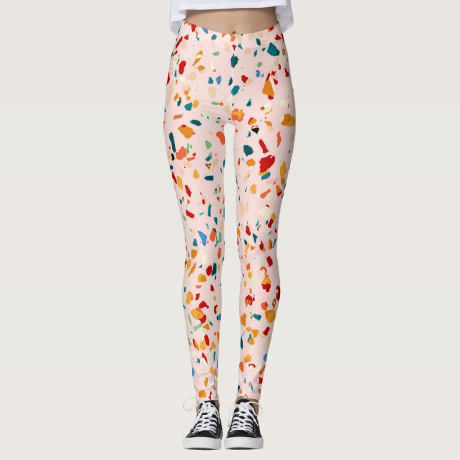 Leggings Rubor Terrazzo | Espectros eclécticos rosas | Resu (Anverso)