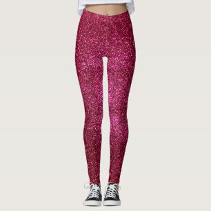 Leggings Ruby Red and Black Purpurina Hot Pink Sparkys Yoga