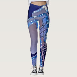 Leggings Rueda de la Ferris azul
