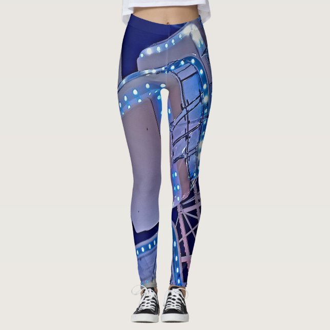 Leggings Rueda de la Ferris azul (Anverso)