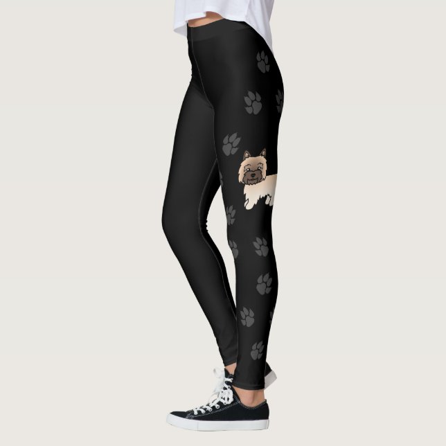 Leggings Ruedas Cairn Terrier Cute Cartog Perro & Paws (Izquierda)
