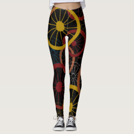 Leggings Ruedas de bicicleta negra