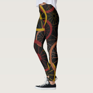 Leggings Ruedas de bicicleta negra