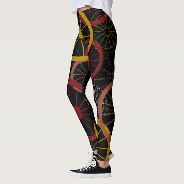 Leggings Ruedas de bicicleta negra (Izquierda)