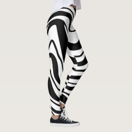Leggings Rupples blanco y negro