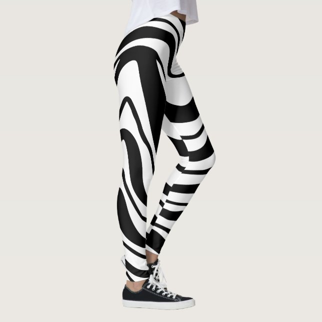 Leggings Rupples blanco y negro (Derecha)