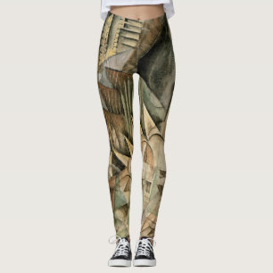 Leggings Rush Hour, Nueva York por Max Weber, Cubismo Vinta