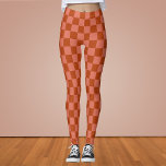 Leggings Rust and Terracotta Checkerboard<br><div class="desc">Rust and Terracotta Checkerboard</div>