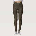 Leggings Rustic Botanical Face Line Pattern (1)<br><div class="desc">Rustic botanical face line pattern leggings featuring abstract facial outlines blended with delicate leaves and floral accents on a warm brown background. Vintage-inspired and minimalist,  this elegant design has a natural earthy aesthetic ideal for rustic decor lovers,  boho style fans,  botanical enthusiasts,  and modern farmhouse admirers.</div>