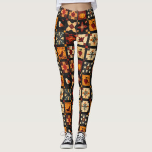 Leggings Rústico Patrón de talle de trabajo en mosaico de o