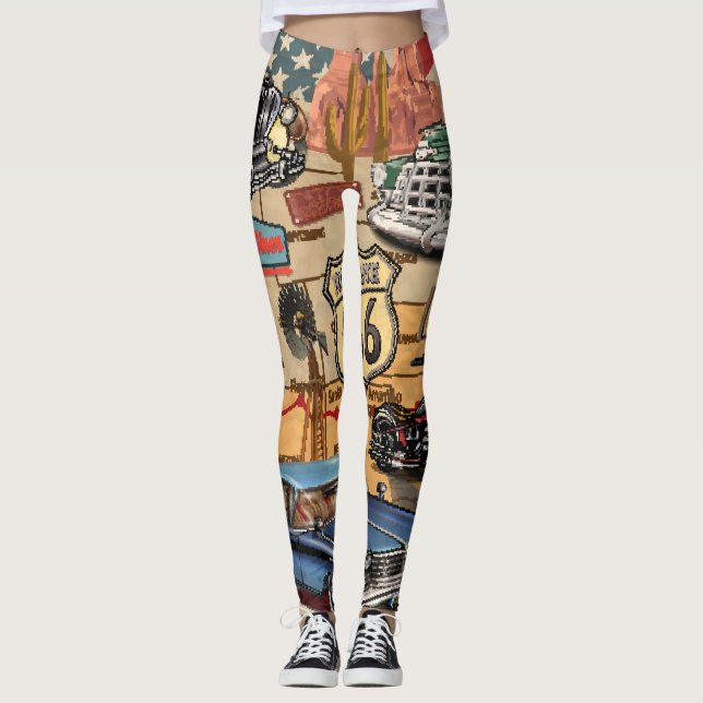 Leggings Ruta de la Viñeta 66, poster nostálgico. (Anverso)