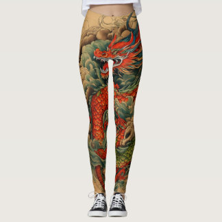 Leggings Ryū no Yume: El majestuoso dragón japonés en el ta