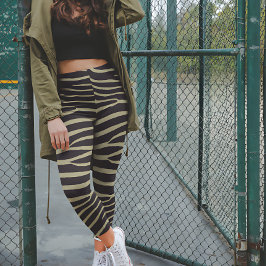 Leggings Sage Green Zebra