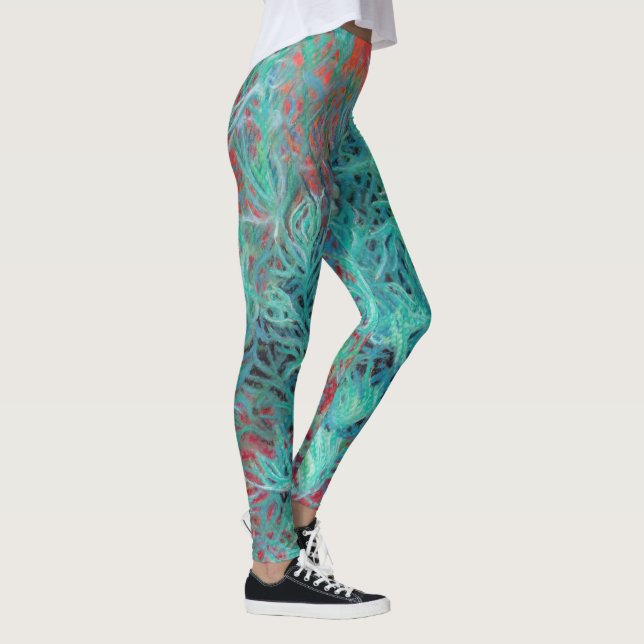 Leggings Sage verde y arena roja (Derecha)