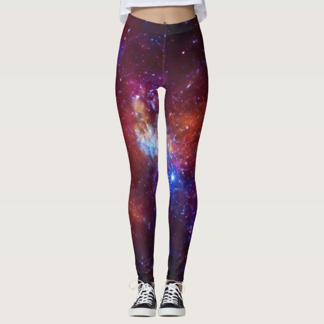 Leggings Sagitario una imagen de la galaxia de la vía (Anverso)