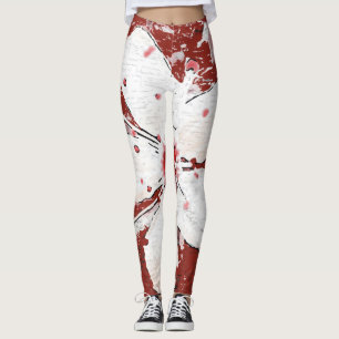 Leggings Sakura flor de cerezo rosa y blanca femenina