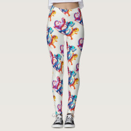 Leggings Salamandras coloridas hacen la diapositiva de Sala