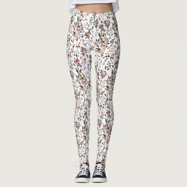 Leggings Sale Berries Blanco Elegante Floral acuática (Anverso)