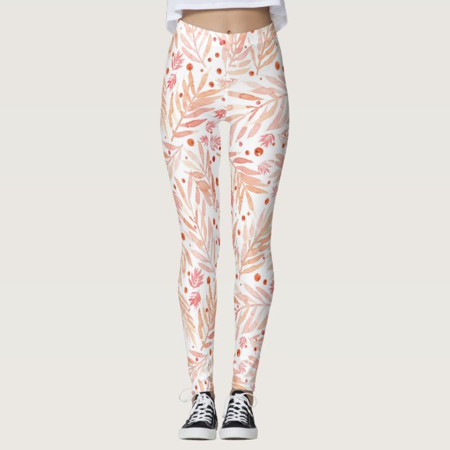 Leggings Salmon Foliage (Anverso)