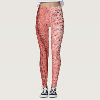 Leggings Salmones y polainas modeladas bordado del rojo de