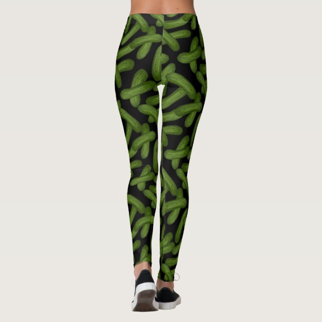 Leggings Salmueras divertidas por todo las polainas de la (Reverso)