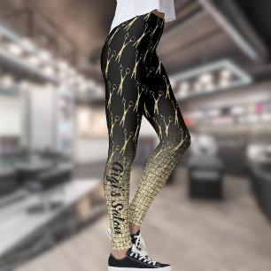 Leggings Salon Scissors Gold Purpurina Gradiente Monograma