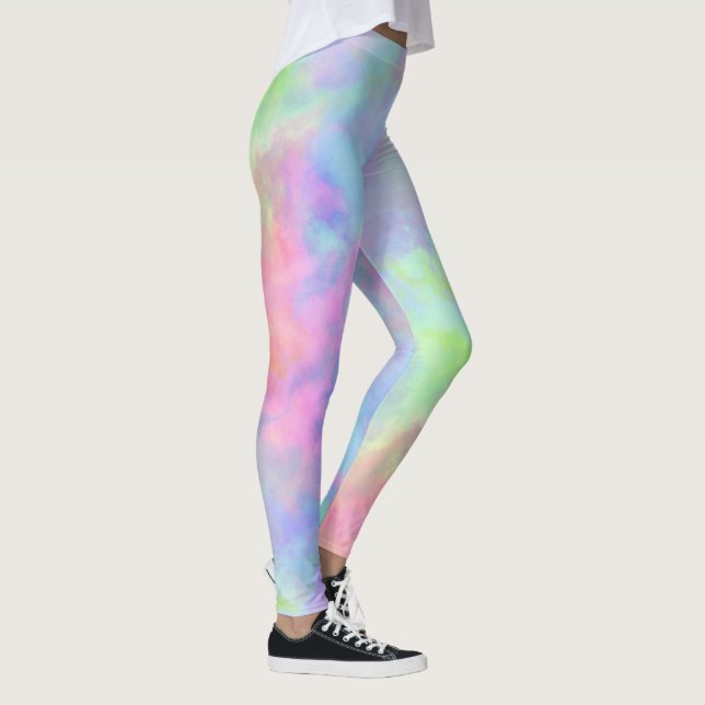 Leggings salpicadura de acuarela opal: (Derecha)