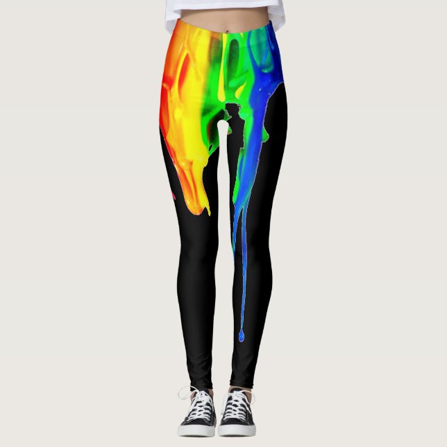 Leggings Salpicadura del arco iris (Anverso)