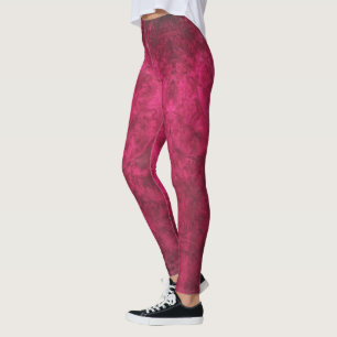 Leggings Salto de nogal en rosa frambuesa con textura