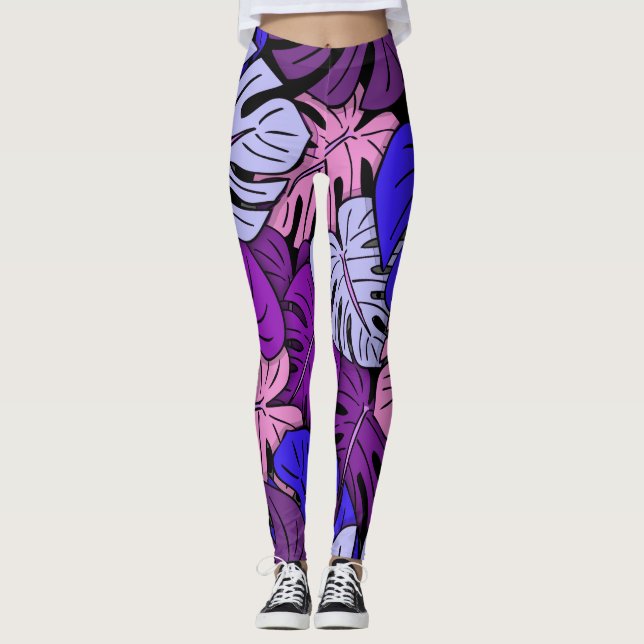 Leggings Saltos de Monstera #4 (Anverso)