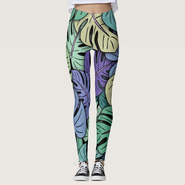 Leggings Saltos de Monstera #6 (Anverso)