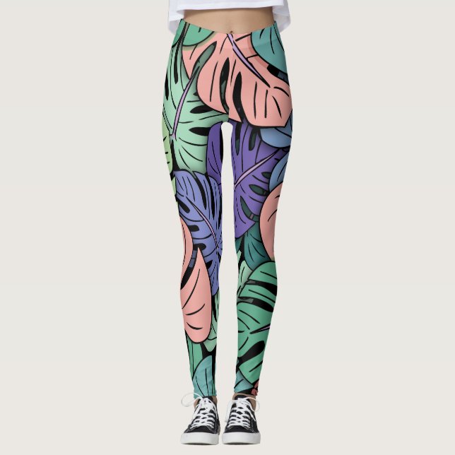 Leggings Saltos de Monstera #8 (Anverso)