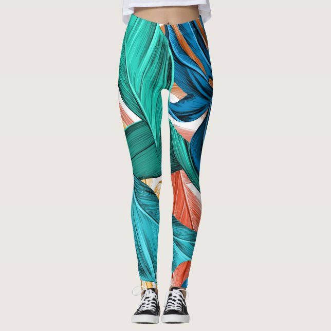 Leggings Saltos Tropicales De Primavera Y Verano (Anverso)