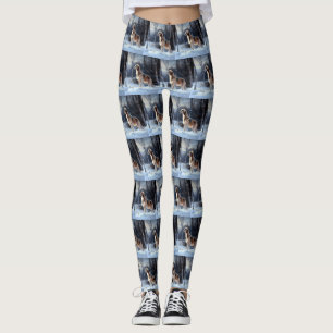 Leggings Saluki Deja que nieve Navidad