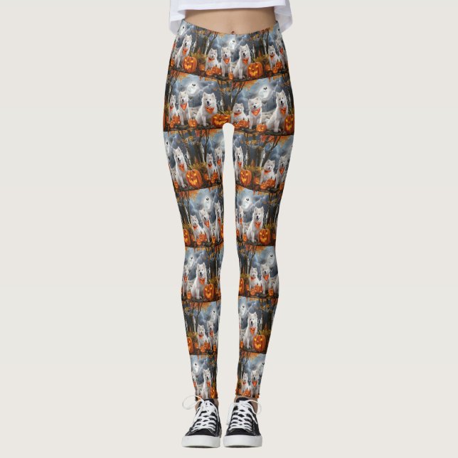 Leggings Samoyed Halloween Spooky (Anverso)