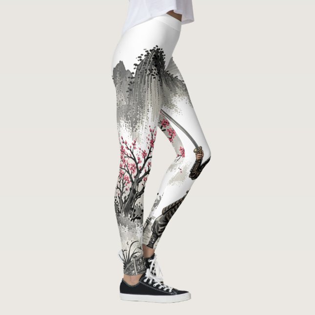 Leggings Samurai on the Bridge under the Red Moon (Derecha)