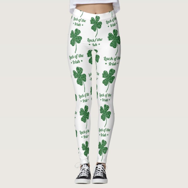 Leggings san patricks afligido trébol de suerte (Anverso)