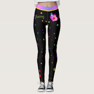 Leggings San Valentín Corazones Rosados Fiesta Cumpleaños