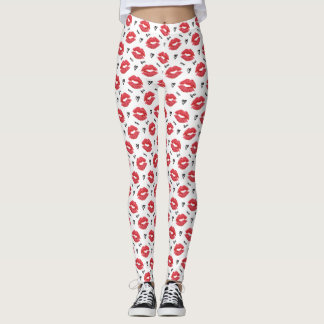 Leggings San Valentín de amor rojo y besos