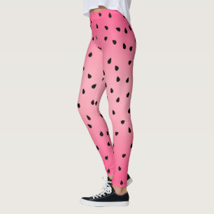 Leggings Sandía Semillas Negras Vibraciones de Verano Rosa