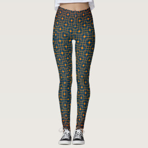 Leggings Sangria Creative Wired Hot Cubes Patrón chino