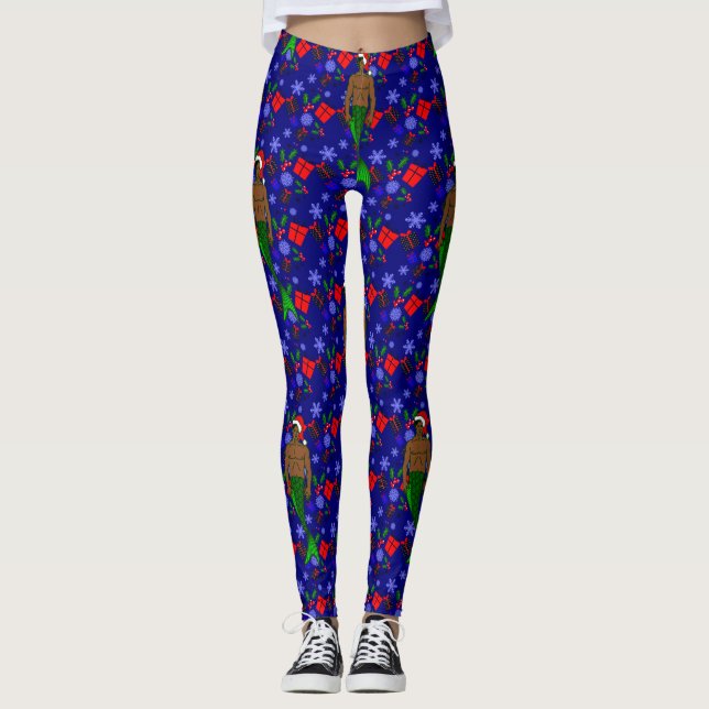 Leggings santa africana negra merman feas navidades regalos (Anverso)